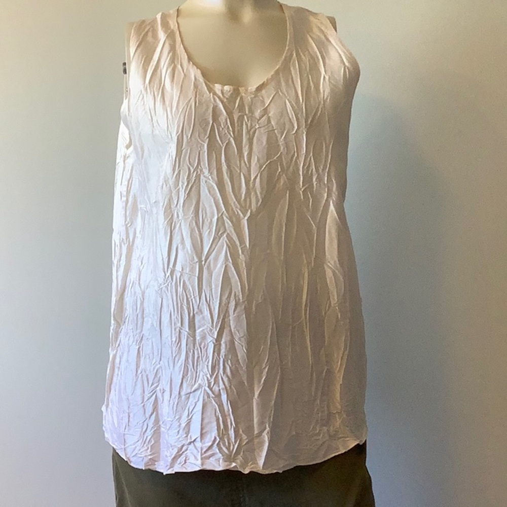 Planet White Sleeveless Silk Tank Top, size 3 - FTTS XL